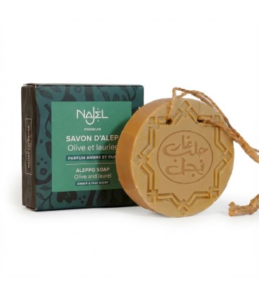 Mydło Aleppo z nutą zapachu oud i ambry 150 g Najel - zdjęcie główne produktu