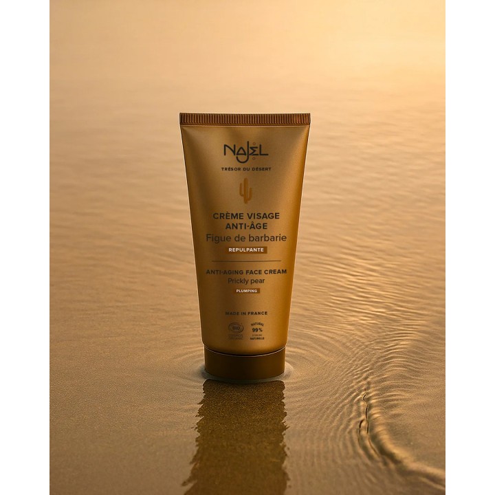 Face cream - antiwrinkle OO + BLO + Cactus seed oil + Damascus rose water + Cactus and horse chestnut extracts Cosmos Organic c 