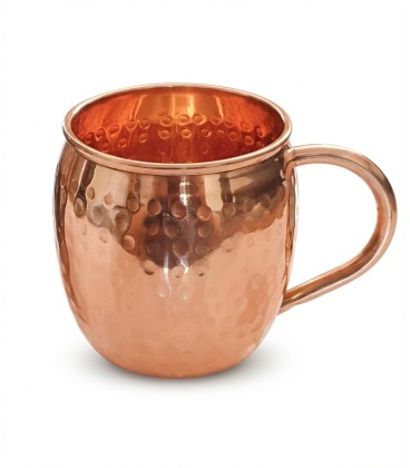 MIEDZIANY DUŻY KUBEK TŁOCZONY Z UCHWYTEM „C” 500ml [SE 312] - zdjęcie główne produktu