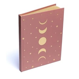 Notebook moon phases & stars old rose 15x21 cm