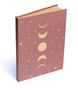 Notebook moon phases & stars old rose 15x21 cm
