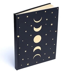 Notebook moon phases & stars black 15x21 cm