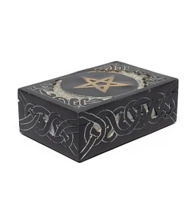 Tarot box Pentacle soapstone 15x10 cm