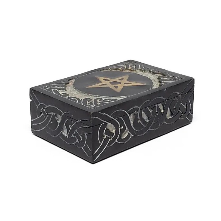 Tarot box Pentacle soapstone 15x10 cm
