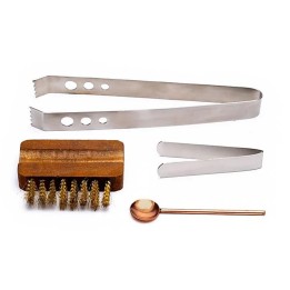 Incense accessories set of brush, spoon, 2 tongs 173 g