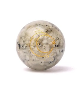 Orgonitowa kula kamień księżycowy z księżycem ±5.5cm