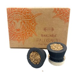 Kadzidełka żywiczne Palo Santo 6 szt z kamienną podstawką Banjara