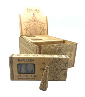 Kadzidełka stożkowe piramida Biała Szałwia Banjara oczyszczające 40 g