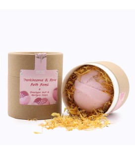 Zestaw do kąpieli Róża i Kadzidłowiec Sól Himalajska 170 g