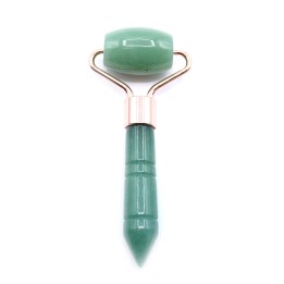 Mini roller do masażu twarzy z jadeitu przeciw opuchliźnie 9 cm 34 g