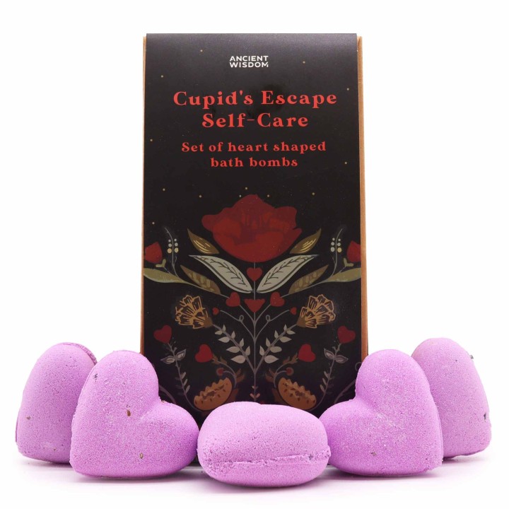 Zestaw kul do kapieli w ksztalcie serca Lawenda Francuska 5x70 g 350g