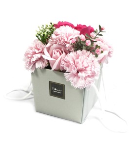 Bukiet Kwiatów Mydlanych Róża i Goździk Różowy 10 szt Do Kąpieli