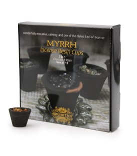 Kadzidło żywiczne Mirra w kubeczkach 12 szt zapach rytualny