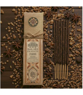 Kadzidla z zywica Mirra na patyku 20 cm do medytacji 50 do 60 min