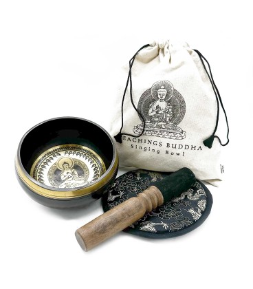 Zestaw prezentowy Misa tybetańska grawer Nauki Buddy 14 cm - zdjęcie główne produktu