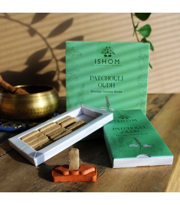 Naturalne kadzidła w cegiełkach Paczula 15 szt z podstawką - zdjęcie główne produktu