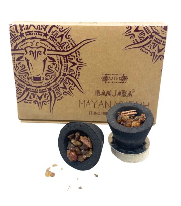 Kadzidełka żywiczne Banjara Mirra 6 szt z kamienną podstawką - zdjęcie główne produktu