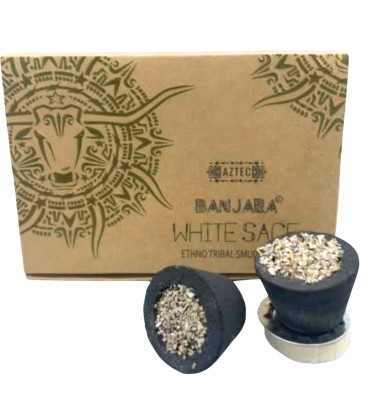 Kadzidełka żywiczne Banjara Biała Szałwia 6 szt z podstawką - zdjęcie główne produktu