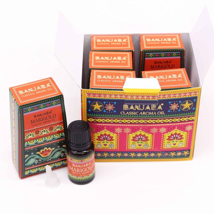 Indyjski olejek zapachowy Nagietek 10 ml do dyfuzora Banjara