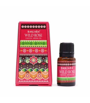 Indyjski olejek zapachowy Dzika Róża 10 ml Banjara do kominka i dyfuzora - zdjęcie główne produktu