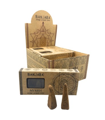 Kadzidełka stożkowe Piramida Banjara Mirra 40 g do medytacji - zdjęcie główne produktu