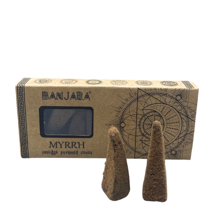 Kadzidełka stożkowe Piramida Banjara Mirra 40 g do medytacji