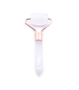 Mini roller do twarzy z kwarcu różowego masażer 9 cm 34 g