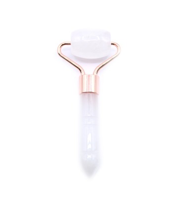 Mini roller do twarzy z kwarcu różowego masażer 9 cm 34 g - zdjęcie główne produktu