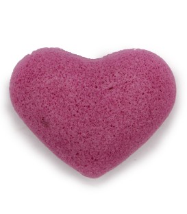 Gąbka Konjac do twarzy Lawenda serce naturalna biodegradowalna