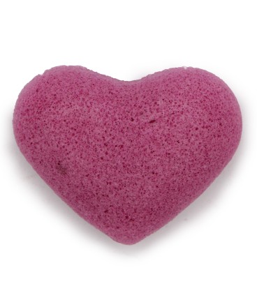 Gąbka Konjac do twarzy Lawenda serce naturalna biodegradowalna - zdjęcie główne produktu