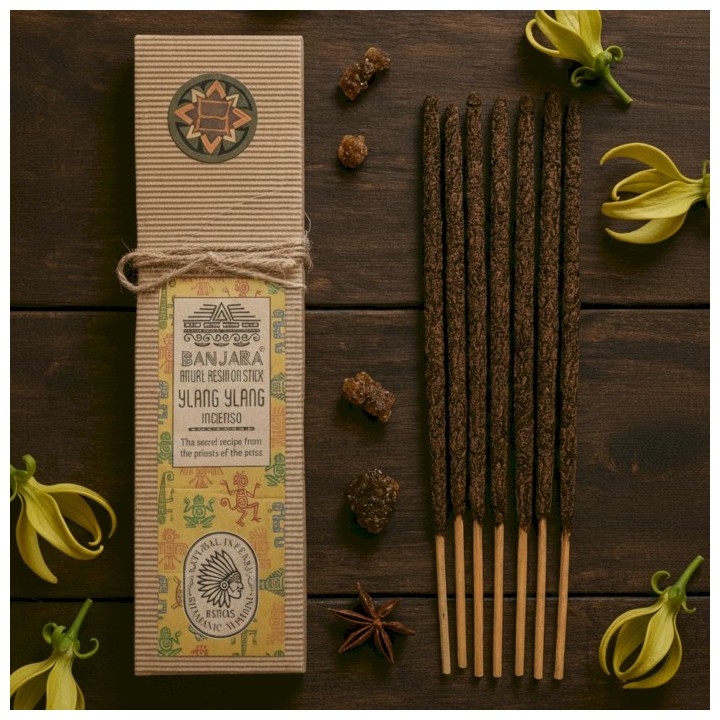 Kadzidła Żywiczne na Patyku Ylang Ylang 20 cm 50 do 60 min