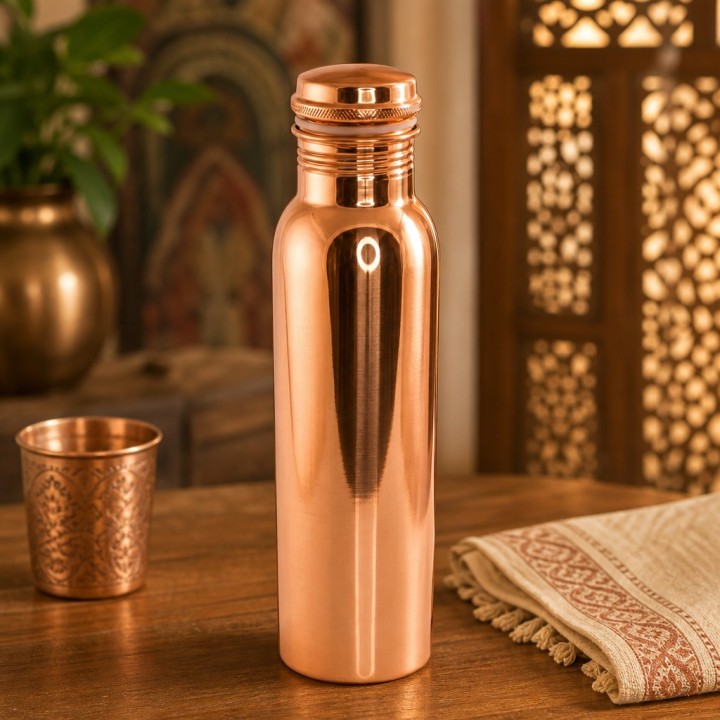 Butelka Miedziana Bez Laczen Polysk COPPER BOTTLE PLAIN JOINT FREE 950ML - zdjęcie produktu