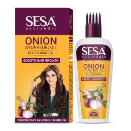 Olejek do włosów Cebulowy z Bringaraj AYURVEDIC ONION OIL WITH BHRINGRAJ 100ml  SESA