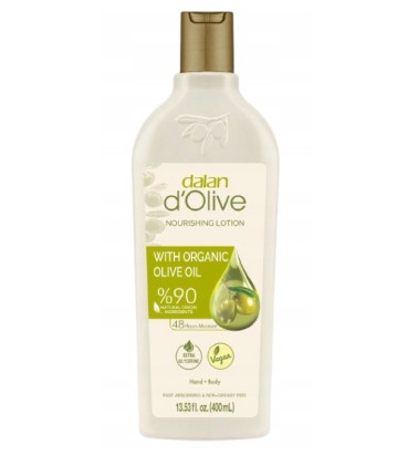 DALAN D’OLIVE BALSAM DO CIAŁA Z NATURALNĄ OLIWĄ Z OLIWEK 400ML - INTENSYWNE NAWILŻENIE 24H - zdjęcie główne produktu