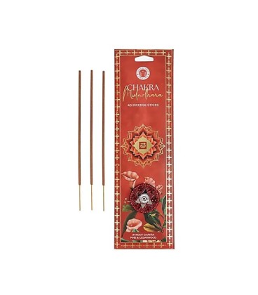 Kadzidełka Masala Czakra Korzenia z Podstawką CHAKRA MANTRA INCENSE 40szt - zdjęcie główne produktu