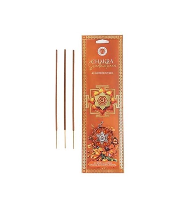 Kadzidełka Mantra Svadhisthana Sakralne z Podstawką CHAKRA INCENSE 40szt - zdjęcie główne produktu