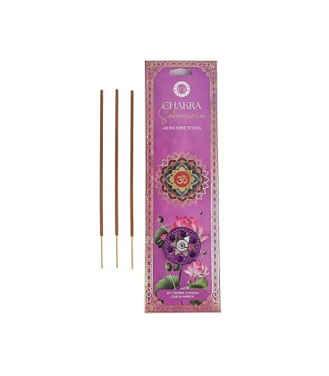 Kadzidełka Chakra Mantra Czakra Korony Oud Bursztyn z Podstawką 40szt - zdjęcie główne produktu