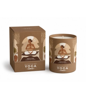 Świeca Sojowa Aqua Zen W Szklanym Słoiku MOONSHINE YOGA SCENTED 128g - zdjęcie główne produktu