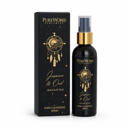 100 ml. Esoteric Collection Aura Cleansing Spray in Amber PET Bottle with Gold Spray Pump in a Lock Box ESRF100 Jasmine & Oud ( 