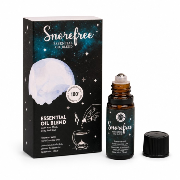 Olejek Eteryczny na Chrapanie w Bursztynowym Szkle SNORE FREE 10ml - zdjęcie produktu