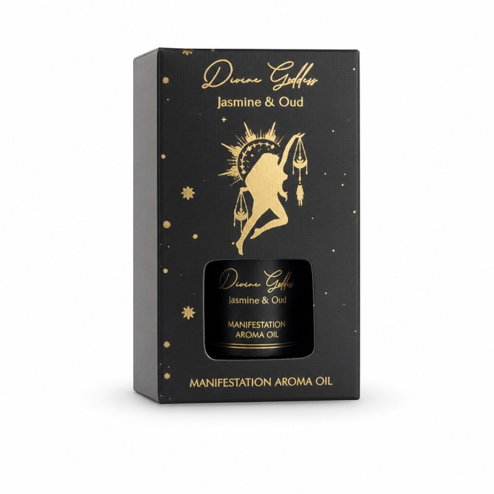 10 ml. Esoteric Aroma Oil in Orifice Reducer Glass Bottle in Cardboard Box ESAO10 Jasmine & Oud (Divine Goddess) - zdjęcie produ