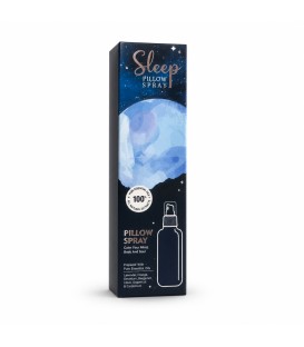 100 ml. Aromatheraphy Sleep Pillow Spray in Round Brown Bottle with Black Pump ARSLPL100 Sleep - zdjęcie produktu