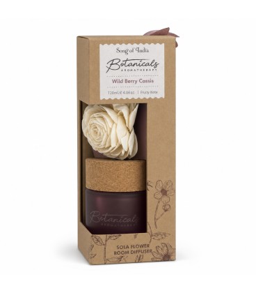 Dyfuzor Zapachowy w Matowym Szkle z Kwiatem Sola Cassis BOTANICAL 120ml - zdjęcie główne produktu