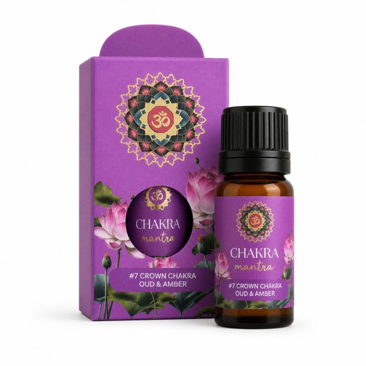 Chakra Mantra Olejek Aromaterapeutyczny Sahasrara Oud&Amber BALANCING 10 ml - zdjęcie produktu