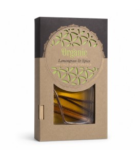 150 ml. Organic Goodness Smudge Reed Diffuser in Flat Bottle ORSRD150 Lemongrass & Spice - zdjęcie produktu