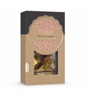 150 ml. Organic Goodness Smudge Reed Diffuser in Flat Bottle ORSRD150 Rose & Geranium - zdjęcie produktu
