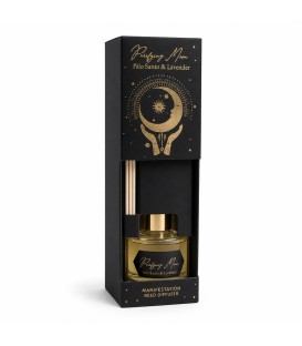 50 ml. Esoteric Reed Diffuser with 4 Sticks in Round Glass Jar in Lock Box ESRD50 Palo Santo & Lavender (Purifying Moon) - zdjęc