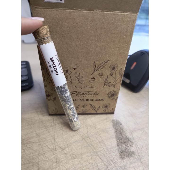 Botanical Aromatherapy Resin in Glass Tube & Cork BTRES Benzoin