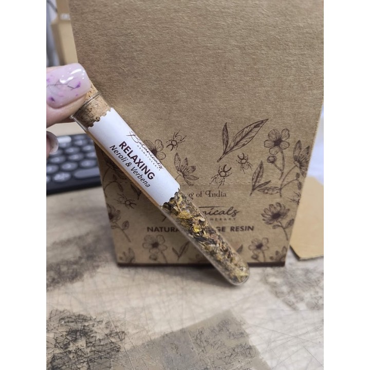 Botanical Aromatherapy Resin in Glass Tube & Cork BTRES Relaxing