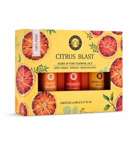 Olejki Eteryczne Citrus Blast w Bursztynowym Szkle 5ml AROMATHERAPY 3szt